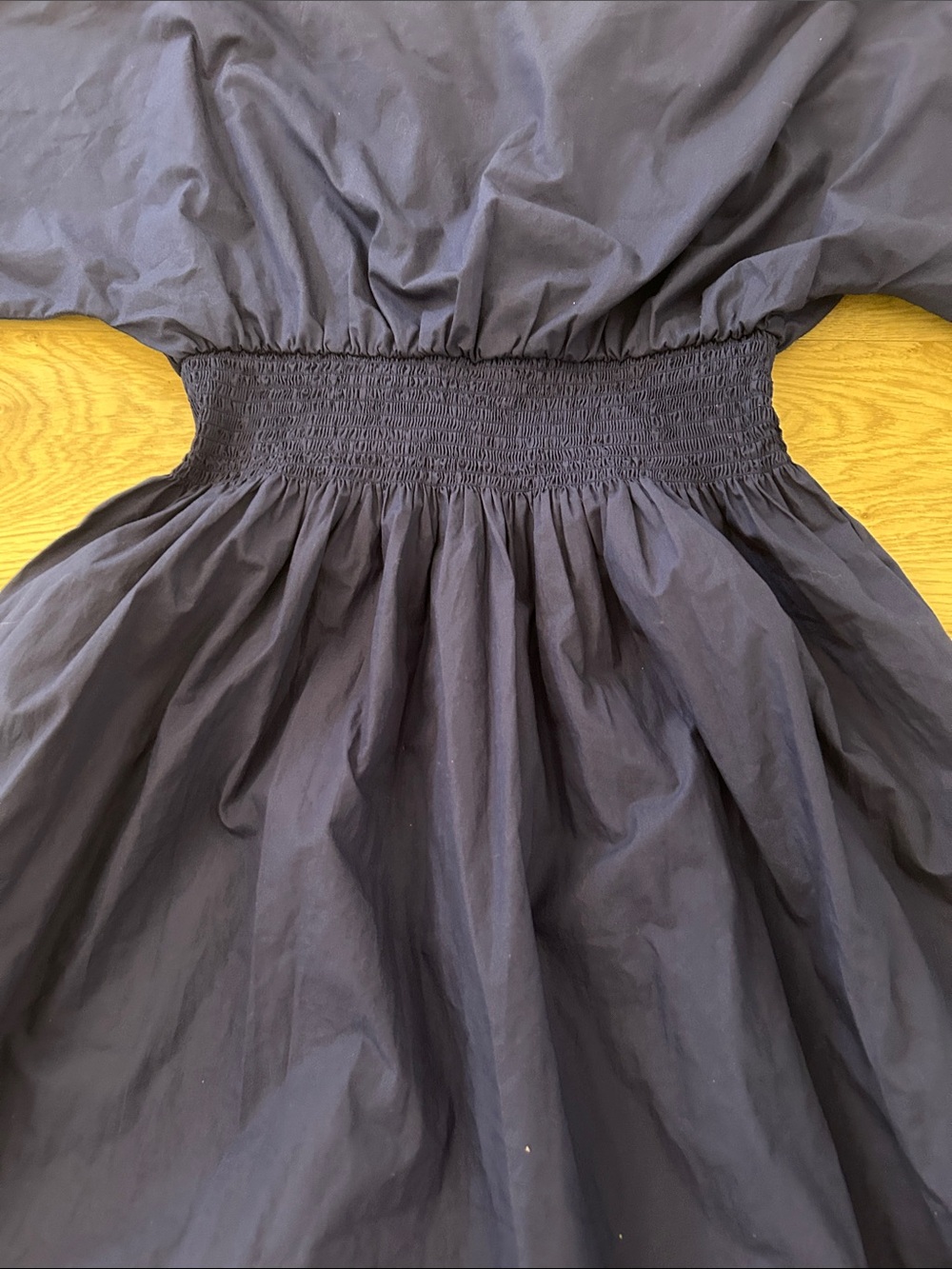 FAHERTY Coastal Poplin Elia Maxi Smocked Dress - Ocean Cavern, Size XL, NWOT - Picture 9 of 12